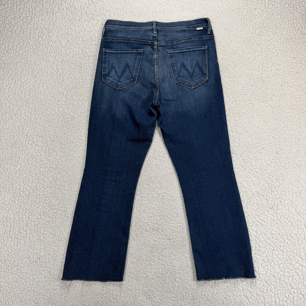 MOTHER The Insider Crop Step Fray Jeans Women's 31x26 Flare Y2K Boho Designer - Picture 4 of 13